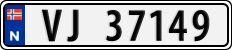 License plate of Norway, Cars
