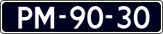License plate of the Netherlands, Imported oldtimers (cars)