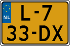 License plate of the Netherlands, Cars