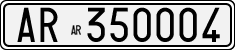 License plate of Italy, Cars (1927 year series)