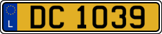 License plate of Luxembourg, 2003 year system