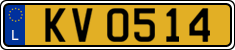 License plate of Luxembourg, 2003 year system