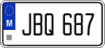 License plate of Malta, Regular plates (ABC 123)