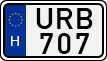 license plates of Hungary, Cars (1990)
