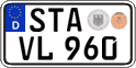 German license plate, Regular plates