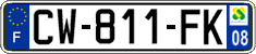 French license plate, SIV (ordinary)