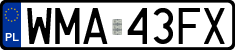License plates of Poland, Regular car plates