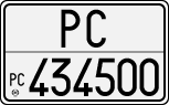 License plate of Italy, Cars (1927 year series)