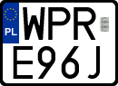 License plates of Poland, Special vehicles and motorcycles