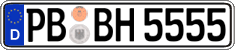 German license plate, Regular plates