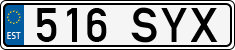 License plate of Estonia, Regular car plates