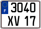 French license plate, FNI