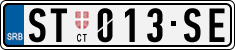 License plate of Serbia, Cars