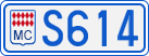 License plate of Monaco, Cars