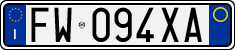 License plate of Italy, Cars (1994 year series)