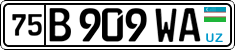 License plate of Uzbekistan, Private owners