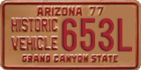 Arizona, Historic vehicle (XXXX)