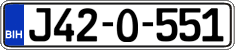 License plate of Bosnia and Herzegovina, Regular plates