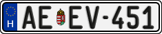 license plates of Hungary, Regular plates (2022)