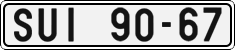 License plate of the Czech Republic, Cars (1960)