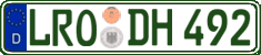 German license plate, Regular plates