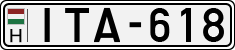 license plates of Hungary, Cars (1990)