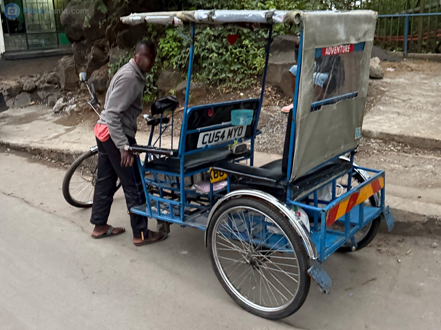 CU54MYO, License plate without vehicle 