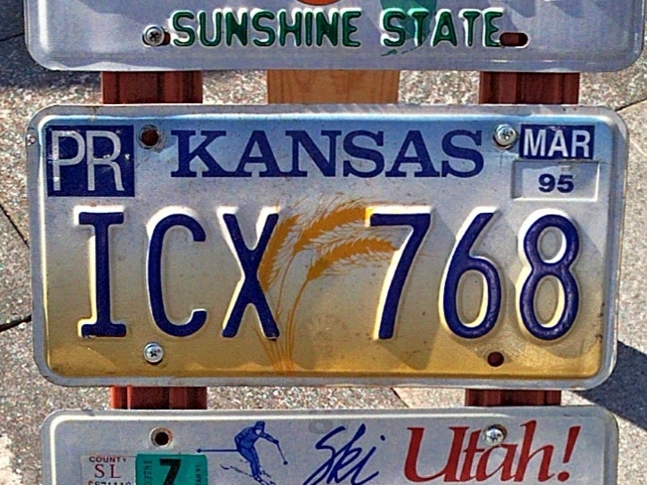 ICX 768, License plate without vehicle 