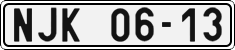 License plate of the Czech Republic, Cars (1960)