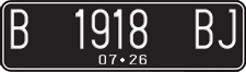 License plate of Indonesia, Regular plates