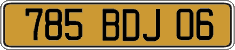 French license plate, FNI