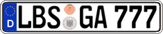 German license plate, Regular plates