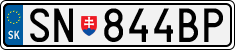License plate of Slovakia, Cars