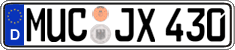 German license plate, Regular plates
