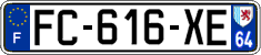 French license plate, SIV (ordinary)