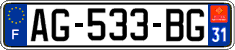 French license plate, SIV (ordinary)