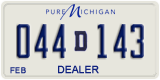 Michigan, Dealer (12D345 / 123D45)