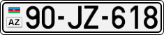 License plate of Azerbaijan, Cars