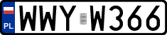 License plates of Poland, Regular car plates