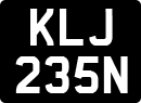 License plate of the United Kingdom, 1963 year system