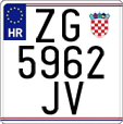 License plate of Croatia, Motorcycles