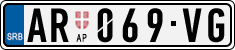 License plate of Serbia, Cars