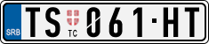 License plate of Serbia, Cars