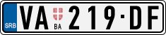 License plate of Serbia, Cars