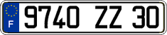 French license plate, FNI