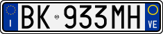 License plate of Italy, Cars (1994 year series)