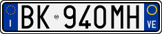 License plate of Italy, Cars (1994 year series)