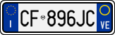 License plate of Italy, Cars (1994 year series)