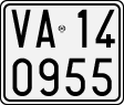 License plate of Italy, Motorcycles (1927 year series)