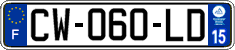 French license plate, SIV (ordinary)